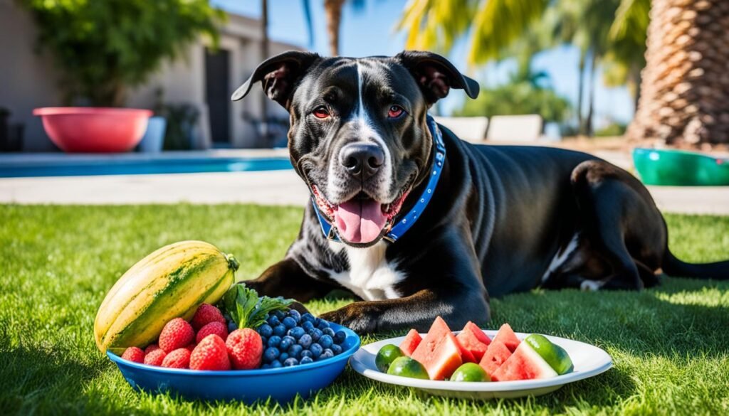 diet for bully breeds in hot weather